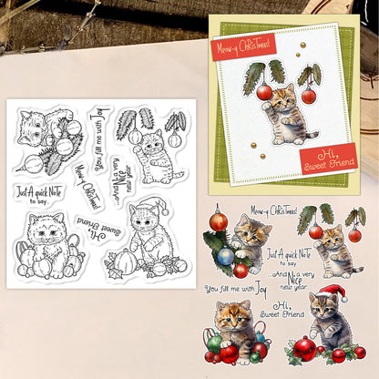 Christmas Kitten Clear Stamps