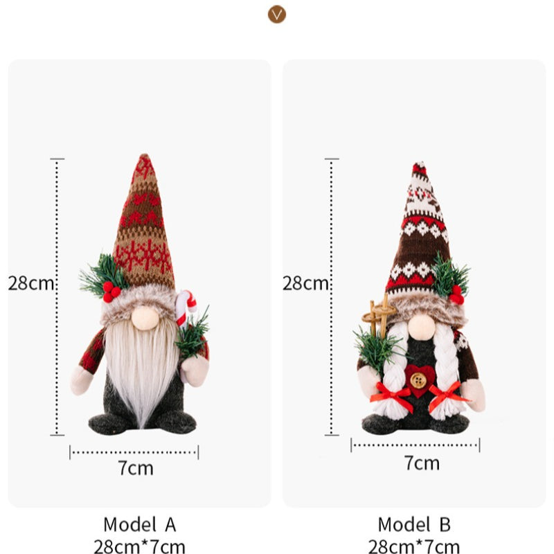 Christmas Gnome Faceless Doll Decorations