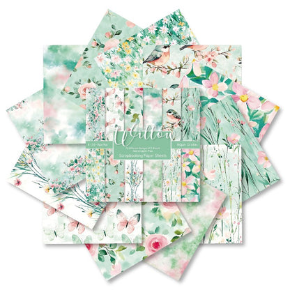 24PCS 6" Willow Scrapbook Paper & Cardstock