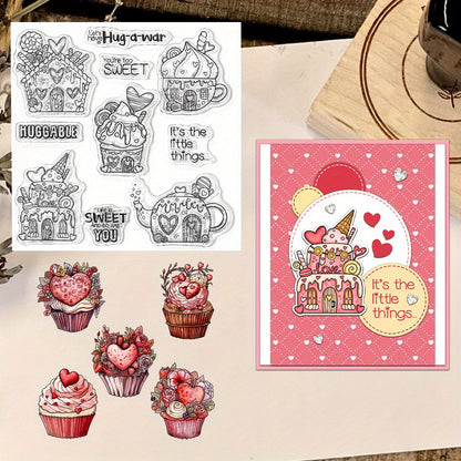 Sweet Candy Cupcakes Clear Stamps