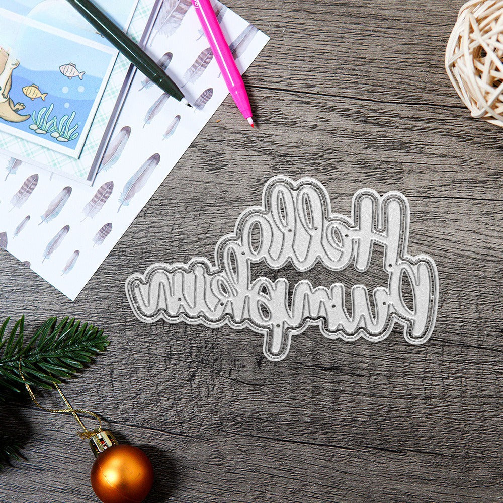 "Hello Pumpkin" Words Metal Cutting Dies