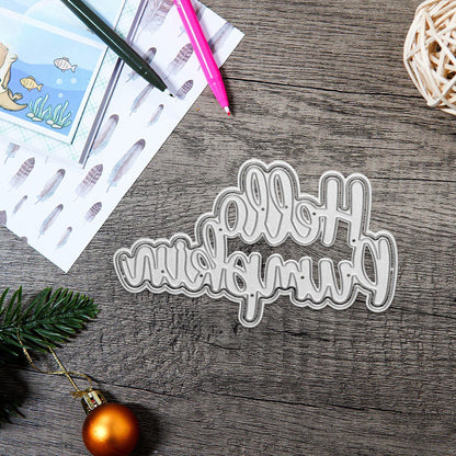 "Hello Pumpkin" Words Metal Cutting Dies