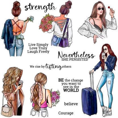 Cool Fashion Women Clear Stamps