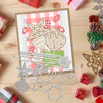 Christmas Elements Dies & Stamps Set