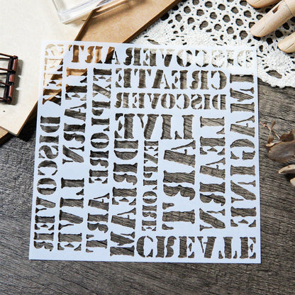 Letters DIY Painting Hollow Stencil