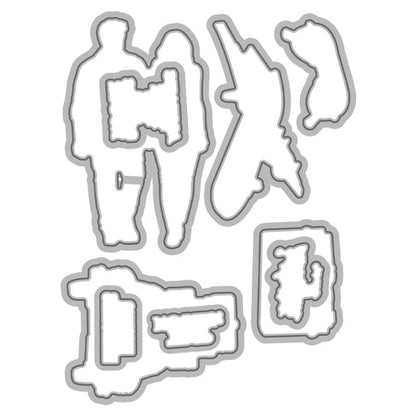 Couple Travel Dies & Stamps Set