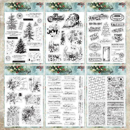 Christmas Theme DIY Decorative Journal Clear Stamps