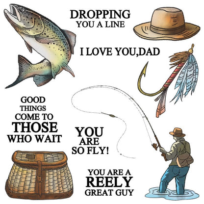 Summer Fishing Dies & Stamps Set