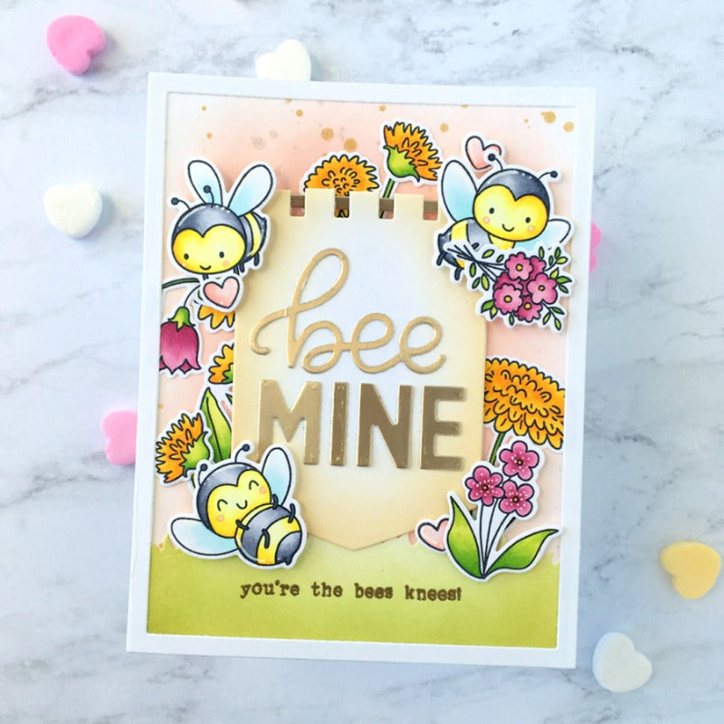 Bee Flower Dies & Stamps Set