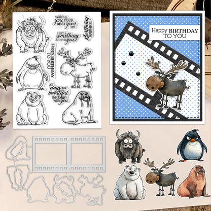 Cute Animals Dies & Stamps Set