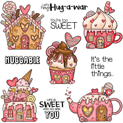 Sweet Candy Cupcakes Clear Stamps