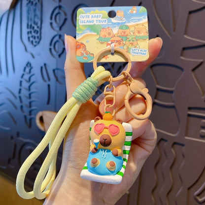 Cute Dolphin Island Vacation Series Keychain