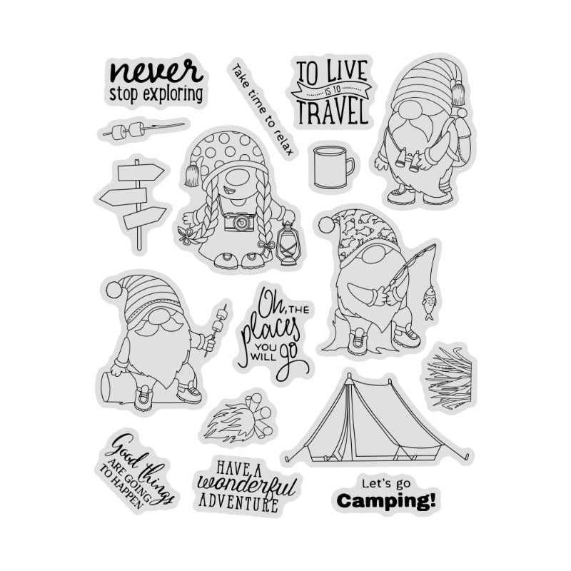 Gnomes Picnic Dies & Stamps Set