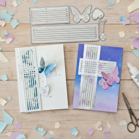 Cross and Butterfly Decorations Metal Cutting Dies
