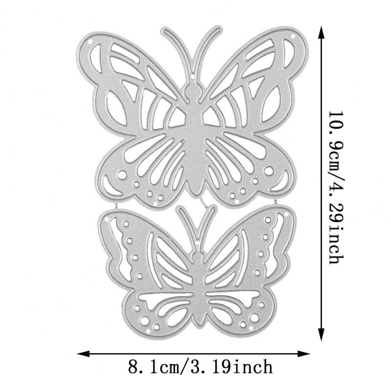 2Pcs Butterflies Metal Cutting Dies
