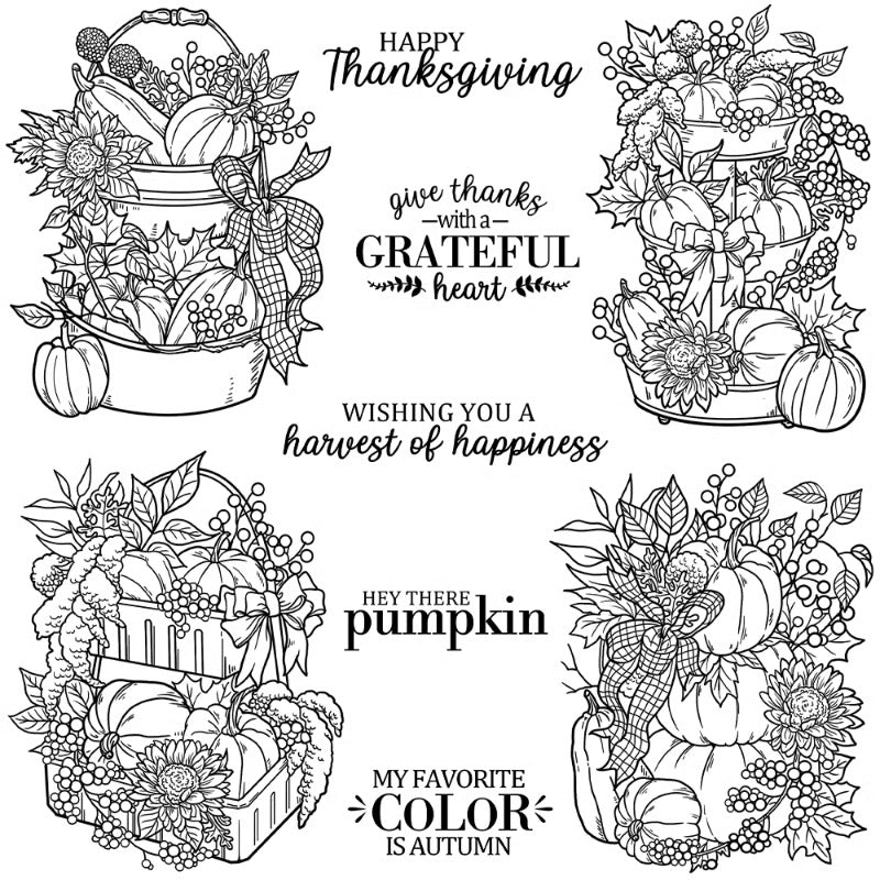 Thanksgiving Pumpkin Harvest Clear Stamps