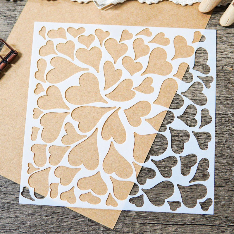 Hearts DIY Painting Hollow Stencil