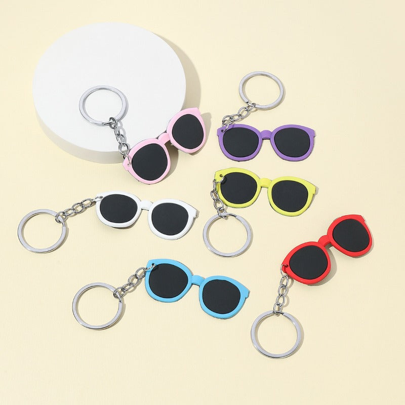 Cute Silicone Glasses Keychain