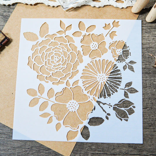 Flower DIY Painting Hollow Stencil