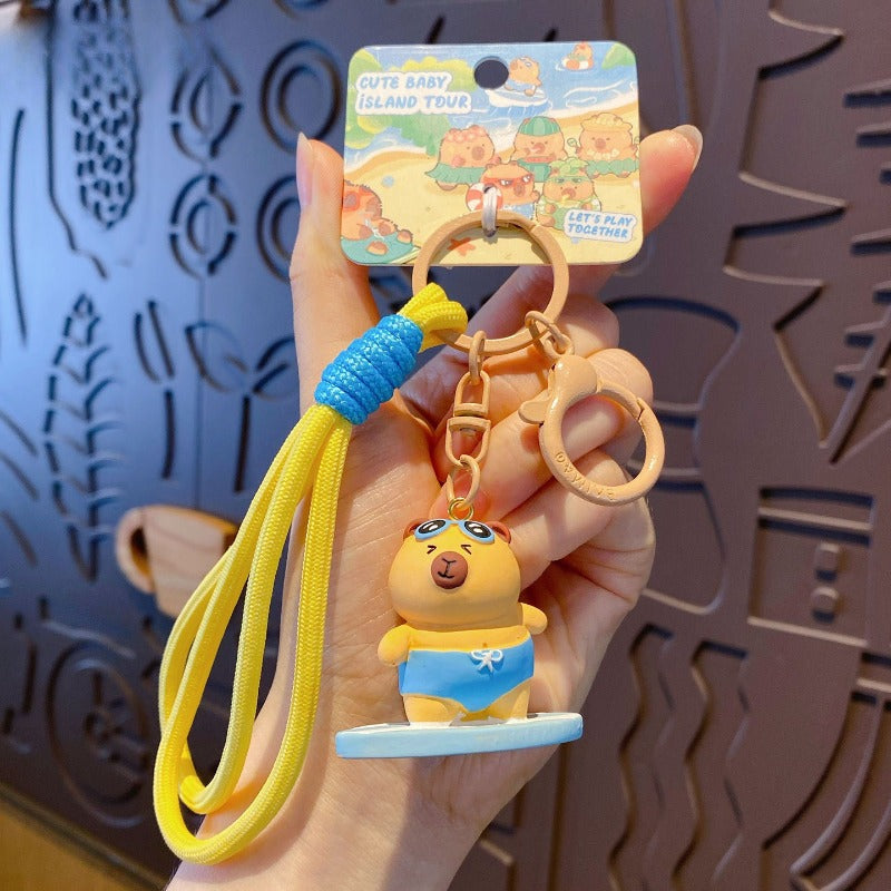 Cute Dolphin Island Vacation Series Keychain