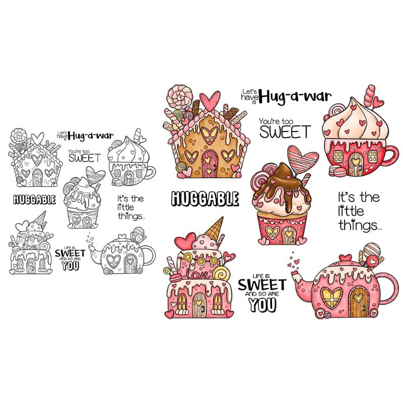 Sweet Candy Cupcakes Clear Stamps