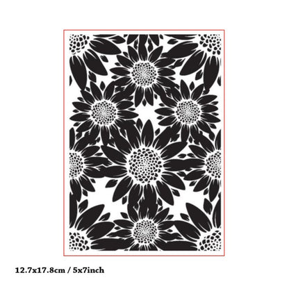 3D Sunflower Plastic Embossing Folder