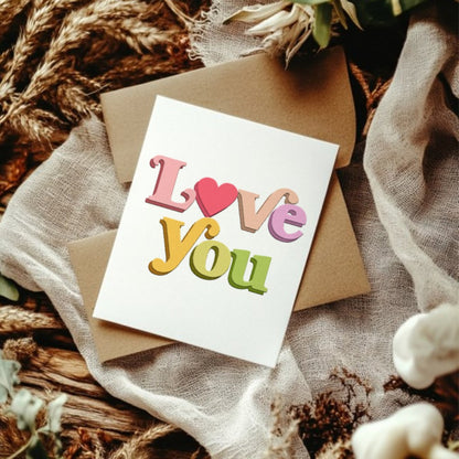 "Love You" Words Metal Cutting Dies