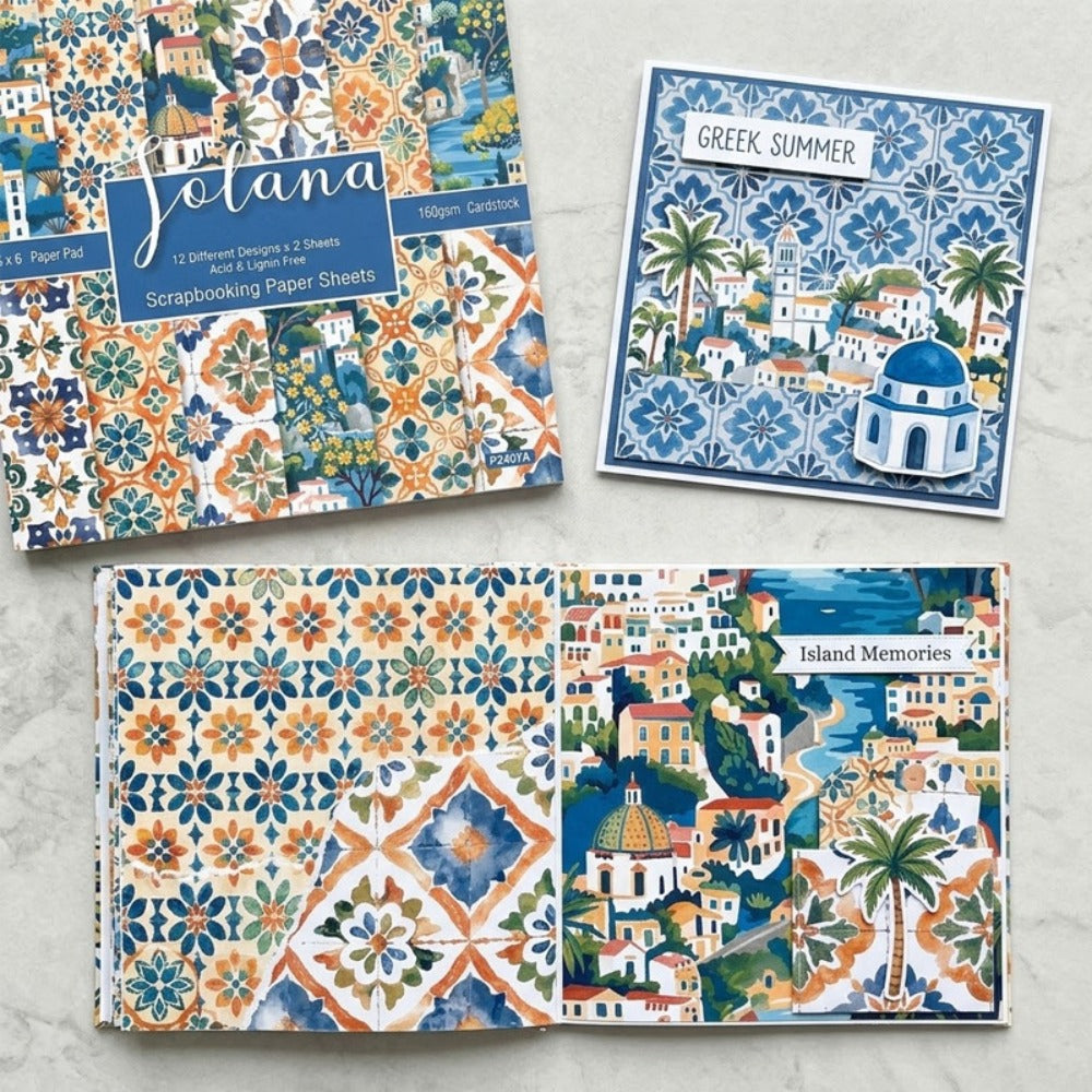 24PCS 6" Solana Scrapbook Paper & Cardstock