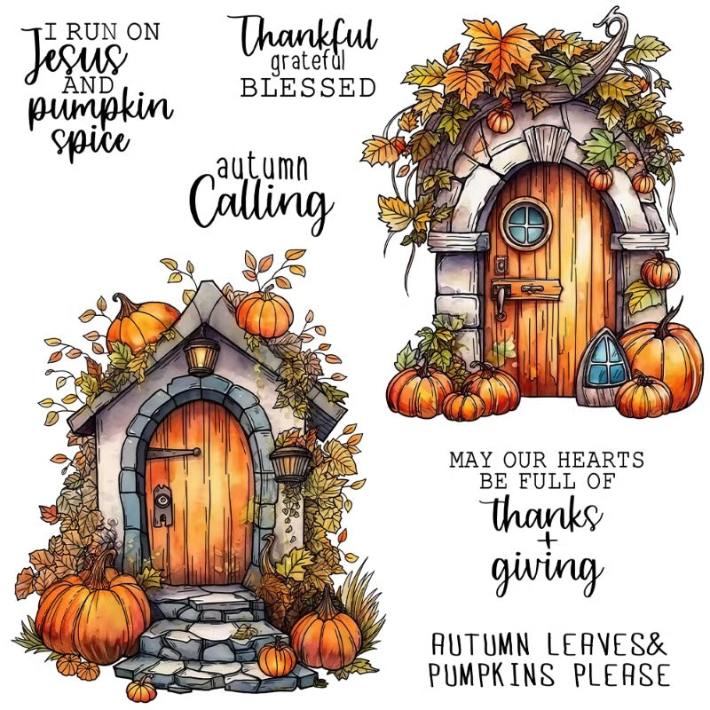 Fall Harvest Pumpkin Door Dies & Stamps Set