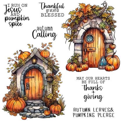 Fall Harvest Pumpkin Door Dies & Stamps Set