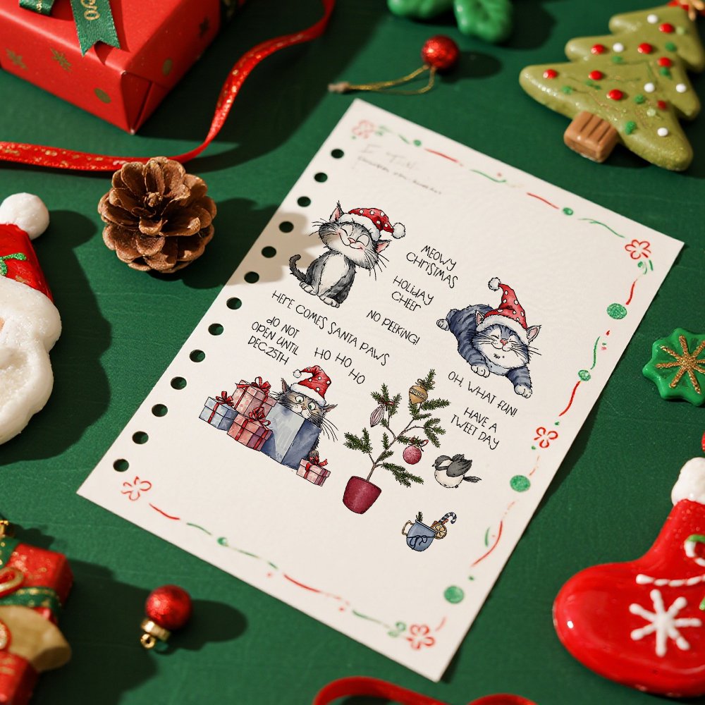 Festive Cats Dies & Stamps Set