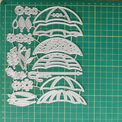 Umbrellas and Flowers Metal Cutting Dies