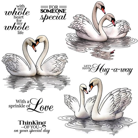 Loving Swans In The Lake Dies & Stamps Set