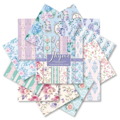 24PCS 6" Thyme Scrapbook Paper & Cardstock