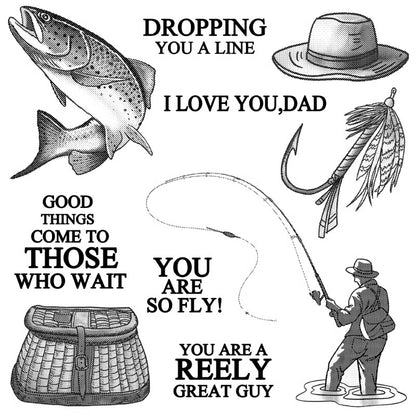 Summer Fishing Dies & Stamps Set