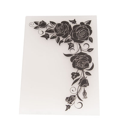 3D Rose Pattern Plastic Embossing Folder