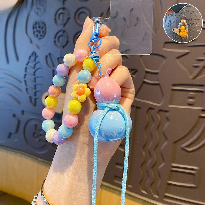 Creative Colorful Beaded Gourd Keychain