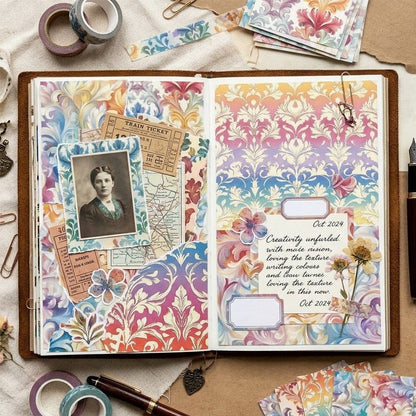 24PCS 6" Damask Scrapbook Paper & Cardstock
