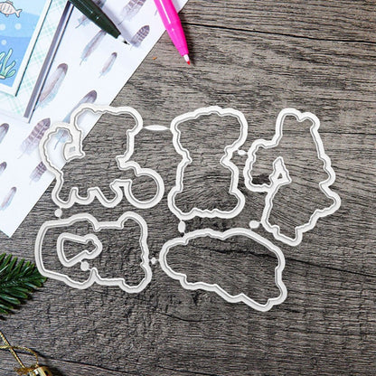 Animal Puppy Dies & Stamps Set