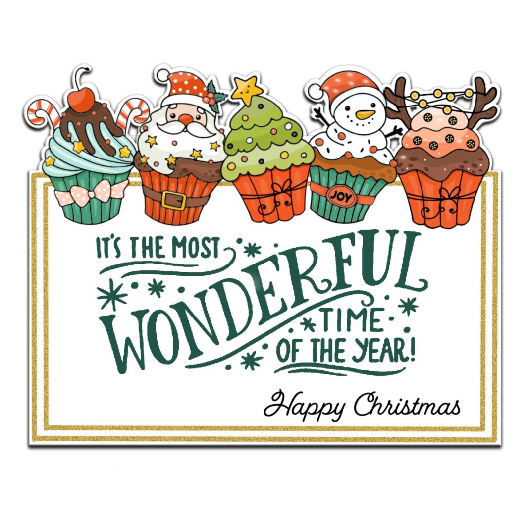 Christmas Cake Dies & Stamps Set