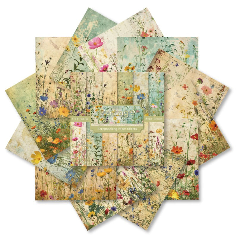 24PCS 6" Forage Scrapbook Paper & Cardstock