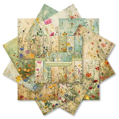 24PCS 6" Forage Scrapbook Paper & Cardstock