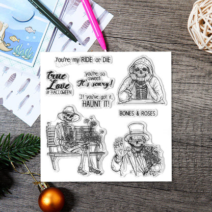 Halloween Skeleton Dies & Stamps Set