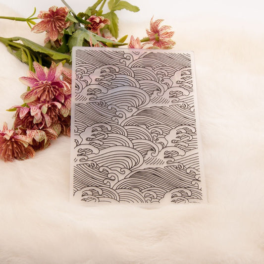 Sea Water Wave Plastic Embossing Folder