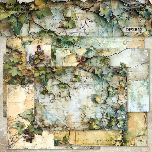 A5 Vineyard Series Journal Scrapbook Paper