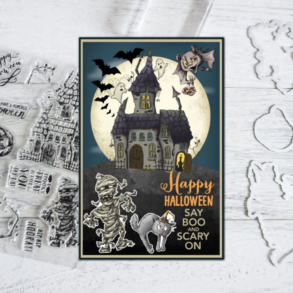 Halloween Theme Dies & Stamps Set