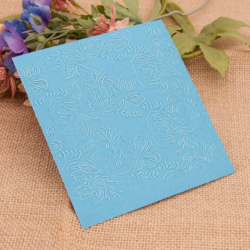 Flowers Pattern Plastic Embossing Folder