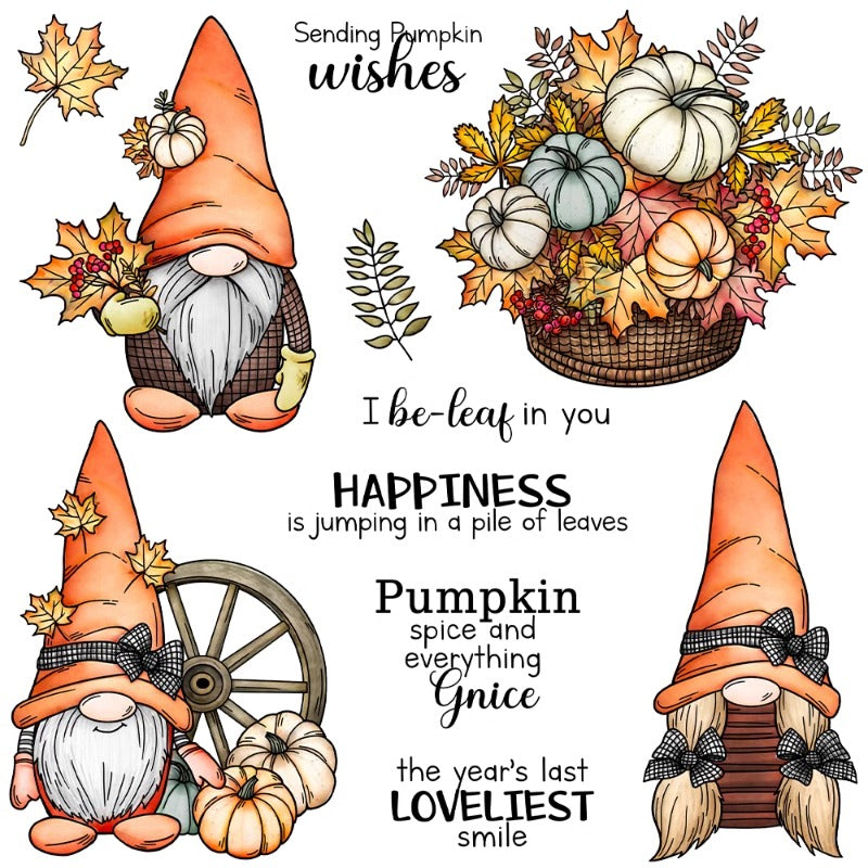 Autumn Harvest Pumpkin Gnome Dies & Stamps Set