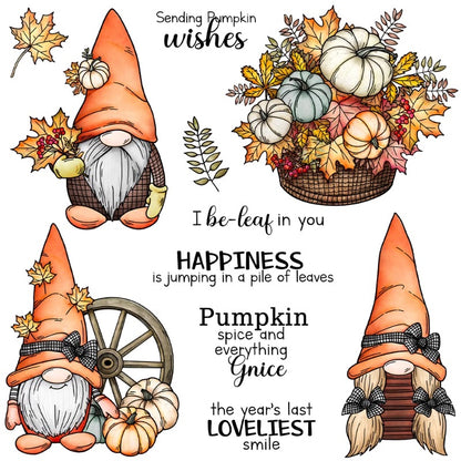 Autumn Harvest Pumpkin Gnome Dies & Stamps Set