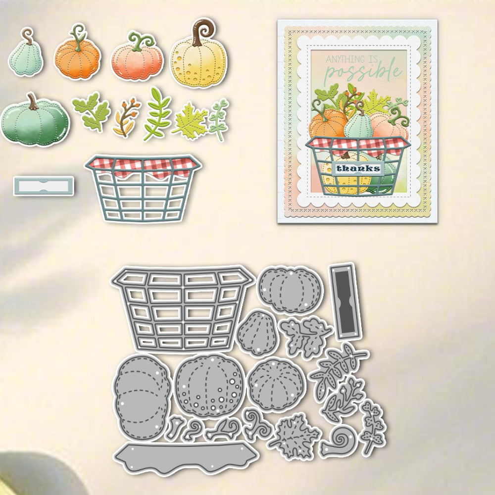 A Basket Of Pumpkins Metal Cutting Dies